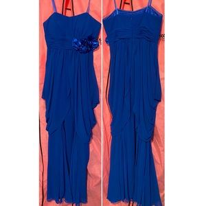 Royal blue floor length dress. Size 9/10